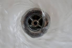 water going down drain