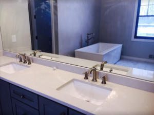 bathroom remodel with his and her sinks by premier plumbing